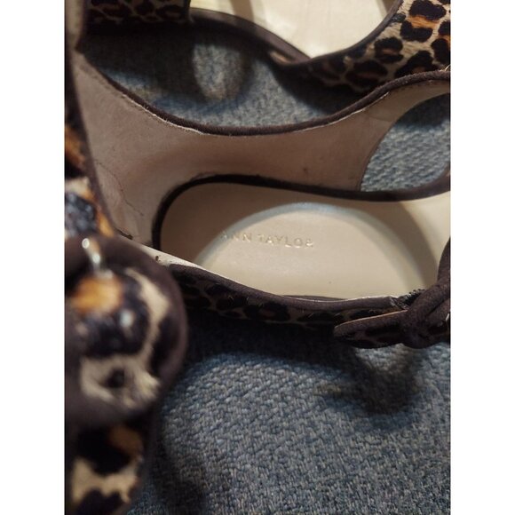 Ann Taylor Ivette Hcalf Mary Jane Flat M Size 6.5 Multi Brown Summer Sandals - Picture 6 of 7